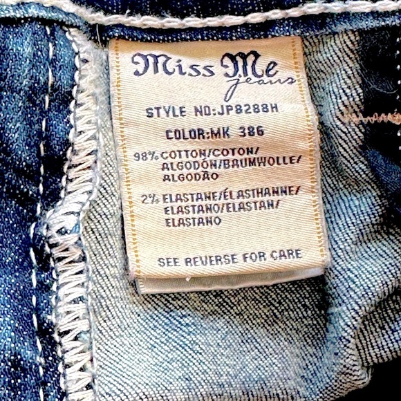 Miss Me Dark Blue Jean Shorts Excellent Condition - Picture 8 of 10